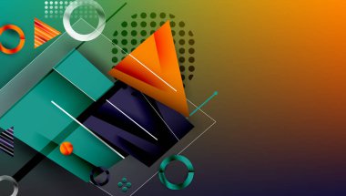 Yaratıcı üçgenler ve daireler bileşimi