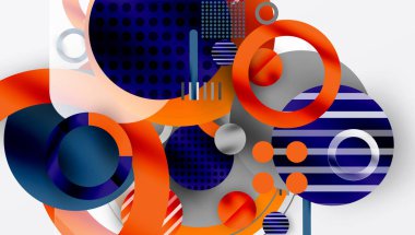 Soyut arkaplan - pürüzsüz eğimleri ve şeffaflığı olan katmanlı geometrik şekiller