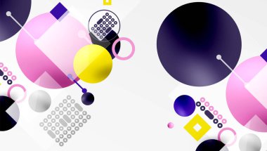 Çemberler ve elementler geometrik soyut arkaplan