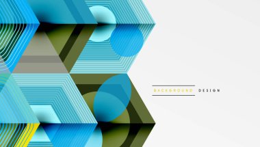 Altıgenler tasarımı geometrik soyut arkaplan