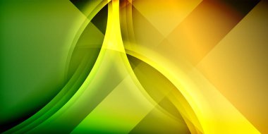 Gölge çizgileri olan etkileyici bir poster. Özellikler teknolojisi, minimalist ve iş temaları, parlak canlı renk şemaları