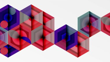 Altıgenler tasarımı geometrik soyut arkaplan