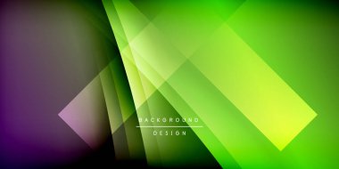 Gölge çizgileri olan etkileyici bir poster. Özellikler teknolojisi, minimalist ve iş temaları, parlak canlı renk şemaları