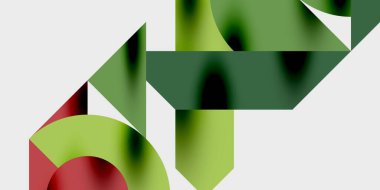 Dairelerin, yarım dairelerin ve parlak efektli ve düzgün eğimli üçgenlerin detaylı bileşimi. Yaratıcı ve teknolojiden ilham alan projeler için parlak ve modern bir vektör tasarımı