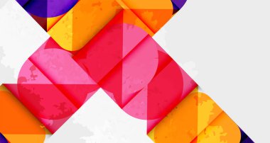 Kareler, daireler, üçgenler ve kumlu, gürültülü doku. Duvar Kağıdı, Sancak, Arkaplan, Kart, Kitap İllüstrasyonu, İniş Sayfası