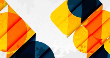 Kareler, daireler, üçgenler ve kumlu, gürültülü doku. Duvar Kağıdı, Sancak, Arkaplan, Kart, Kitap İllüstrasyonu, İniş Sayfası