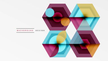 Altıgenler, elmas desenleri. Geometrik tekrarlayan altıgen arkaplan