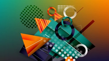 Yaratıcı üçgenler ve daireler bileşimi