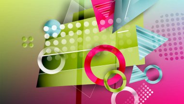 Renkli gradyanlı soyut arkaplan geometrik tasarımı