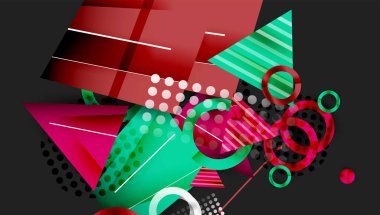 Renkli gradyanlı soyut arkaplan geometrik tasarımı