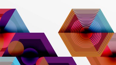 Yaratıcı altıgenler geometrik şekiller tasarımı