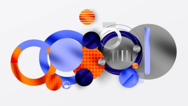 Üstüste binen Şeffaf Şekillerle Soyut Geometrik Arkaplan