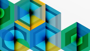 Altıgenler tasarımı geometrik soyut arkaplan