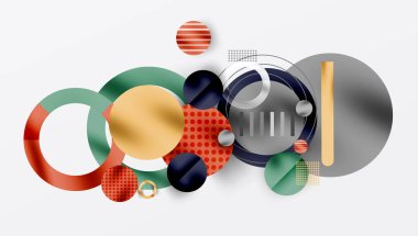 Üstüste binen Şeffaf Şekillerle Soyut Geometrik Arkaplan