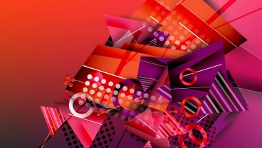 Renkli gradyanlı soyut arkaplan geometrik tasarımı