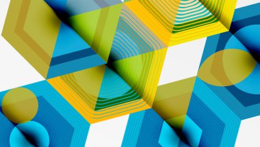 Yaratıcı altıgenler geometrik şekiller tasarımı