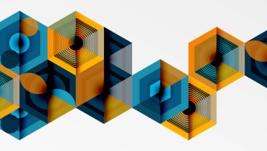 Altıgenler, elmas desenleri. Geometrik tekrarlayan altıgen arkaplan