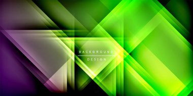 Gölge çizgileri olan etkileyici bir poster. Özellikler teknolojisi, minimalist ve iş temaları, parlak canlı renk şemaları