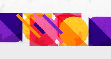 Kareler, daireler, üçgenler ve kumlu, gürültülü doku. Duvar Kağıdı, Sancak, Arkaplan, Kart, Kitap İllüstrasyonu, İniş Sayfası