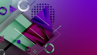 Yaratıcı üçgenler ve daireler bileşimi