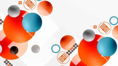 Çemberler ve elementler geometrik soyut arkaplan