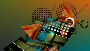 Renkli gradyanlı soyut arkaplan geometrik tasarımı