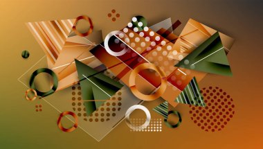 Yaratıcı üçgenler ve daireler bileşimi