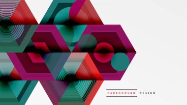 Yaratıcı altıgenler geometrik şekiller tasarımı