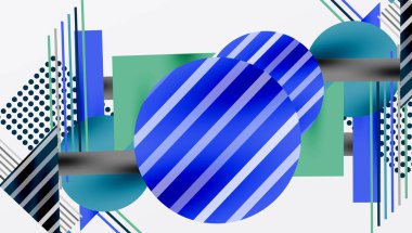 Keskin çizgiler, zıt renkler ve minimalist şekiller gösteren geometrik arkaplan