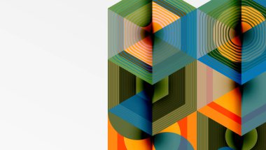 Yaratıcı altıgenler geometrik şekiller tasarımı