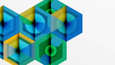 Altıgenler tasarımı geometrik soyut arkaplan
