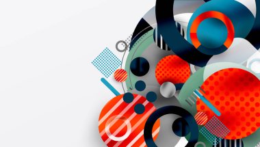 Soyut arkaplan - pürüzsüz eğimleri ve şeffaflığı olan katmanlı geometrik şekiller