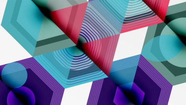 Yaratıcı altıgenler geometrik şekiller tasarımı