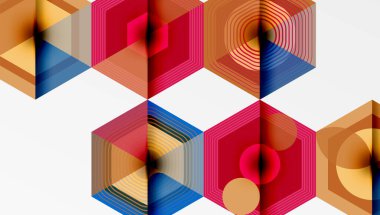 Yaratıcı altıgenler geometrik şekiller tasarımı