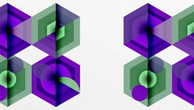 Yaratıcı altıgenler geometrik şekiller tasarımı