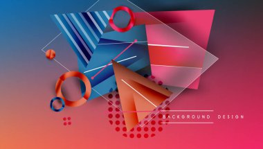 Renkli gradyanlı soyut arkaplan geometrik tasarımı