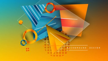 Renkli gradyanlı soyut arkaplan geometrik tasarımı