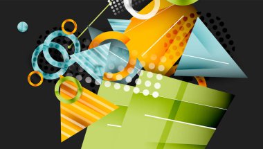 Yaratıcı üçgenler ve daireler bileşimi