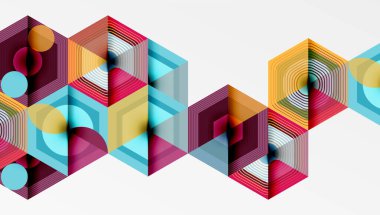 Altıgenler, elmas desenleri. Geometrik tekrarlayan altıgen arkaplan