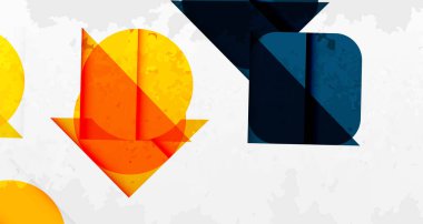 Kareler, daireler, üçgenler ve kumlu, gürültülü doku. Duvar Kağıdı, Sancak, Arkaplan, Kart, Kitap İllüstrasyonu, İniş Sayfası