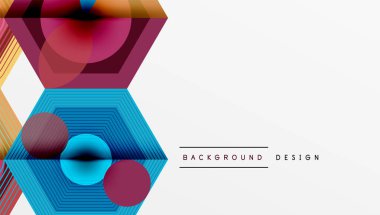 Altıgenler tasarımı geometrik soyut arkaplan