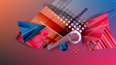 Renkli gradyanlı soyut arkaplan geometrik tasarımı