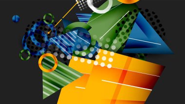 Yaratıcı üçgenler ve daireler bileşimi