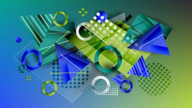 Renkli gradyanlı soyut arkaplan geometrik tasarımı