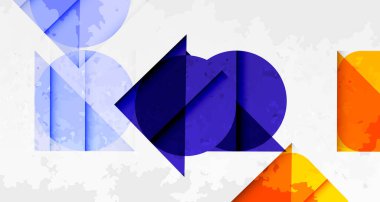 Kareler, daireler, üçgenler ve kumlu, gürültülü doku. Duvar Kağıdı, Sancak, Arkaplan, Kart, Kitap İllüstrasyonu, İniş Sayfası