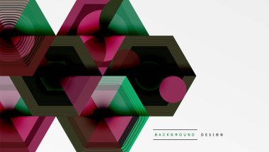 Yaratıcı altıgenler geometrik şekiller tasarımı