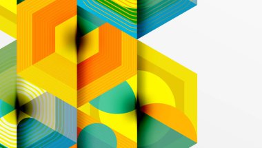 Yaratıcı altıgenler geometrik şekiller tasarımı