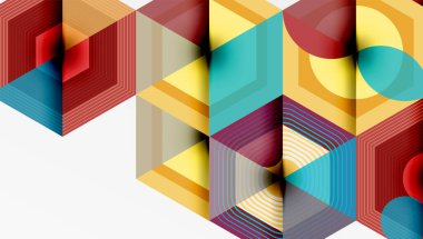 Altıgenler tasarımı geometrik soyut arkaplan