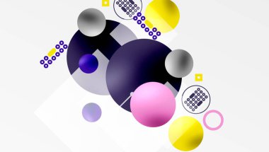 Çemberler ve elementler geometrik soyut arkaplan