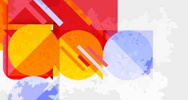 Çemberler, kareler ve çizgilerle geometrik arkaplandaki tahıllı leke dokusu. Duvar Kağıdı, Sancak, Arkaplan, Kart, Kitap İllüstrasyonu, İniş Sayfası